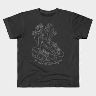 Shoes art with flowers white Kids T-Shirt